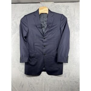Ermenegildo Zegna‎ Sport Coat Blue Pinstripe Blazer Jacket Wool Men's 50R